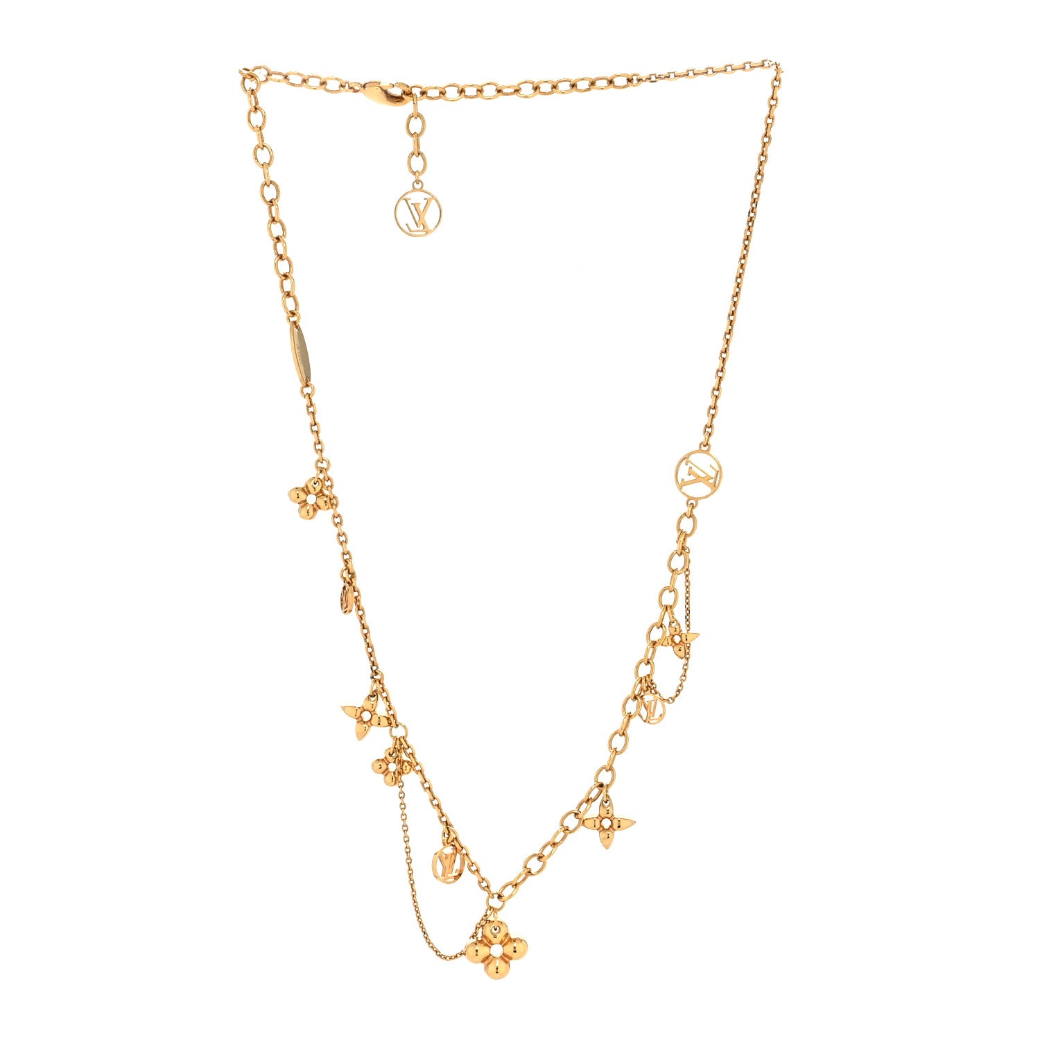 Louis Vuitton Metal Blooming Supple Necklace Gold 3 of 6
