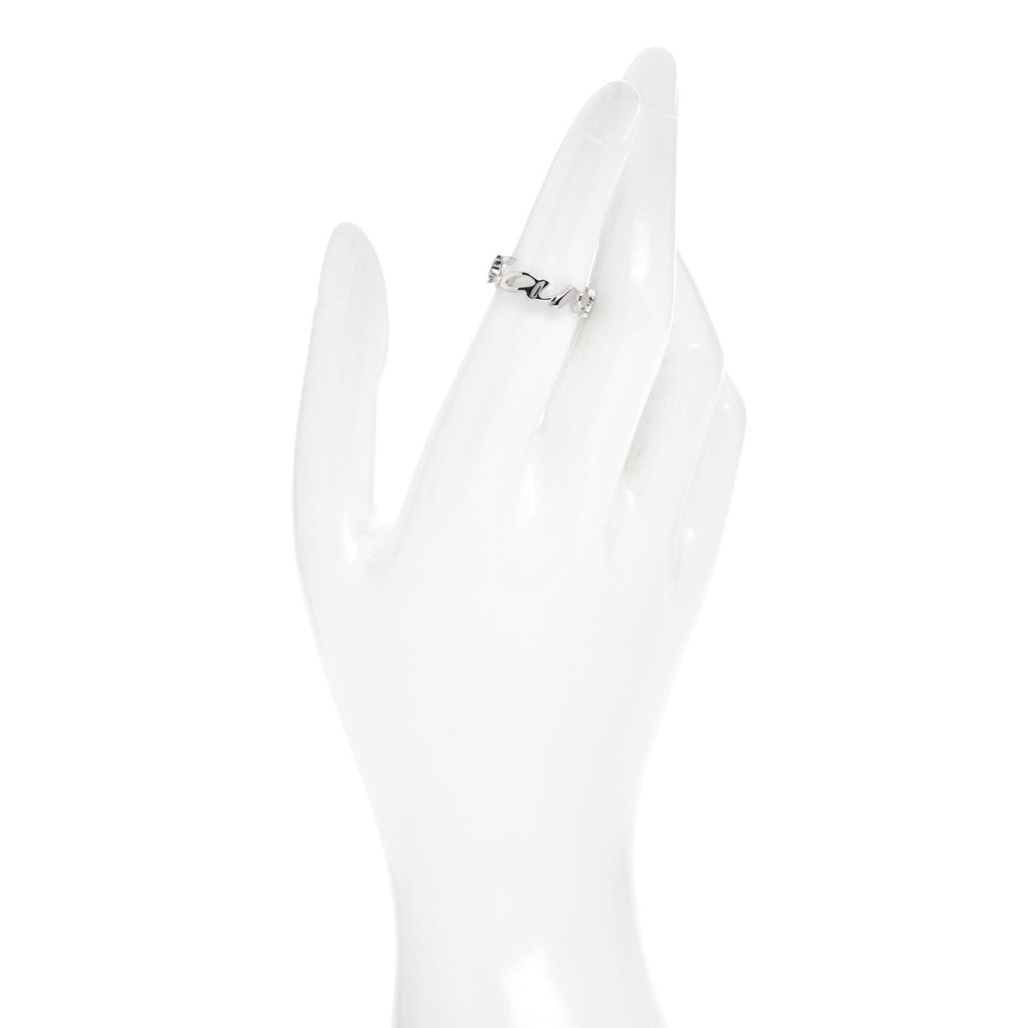 18K White Gold Signature Ring 50 5.25