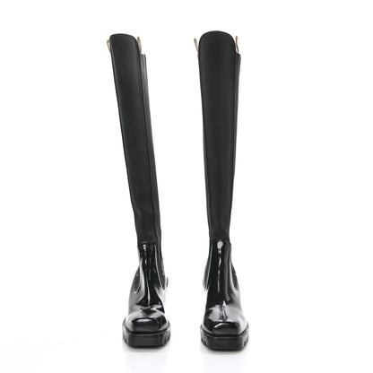 Louis Vuitton Patent Limitless Tall Boots 39 Black 2 of 9