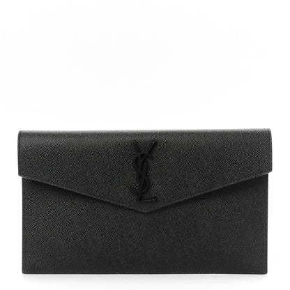 Saint Laurent Grain De Poudre Monogram Uptown Pouch Black 1 of 8