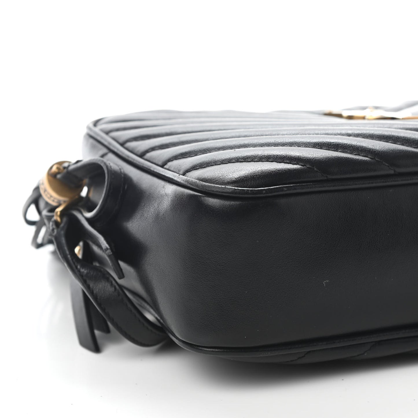 Calfskin Matelasse Monogram Lou Camera Bag Black