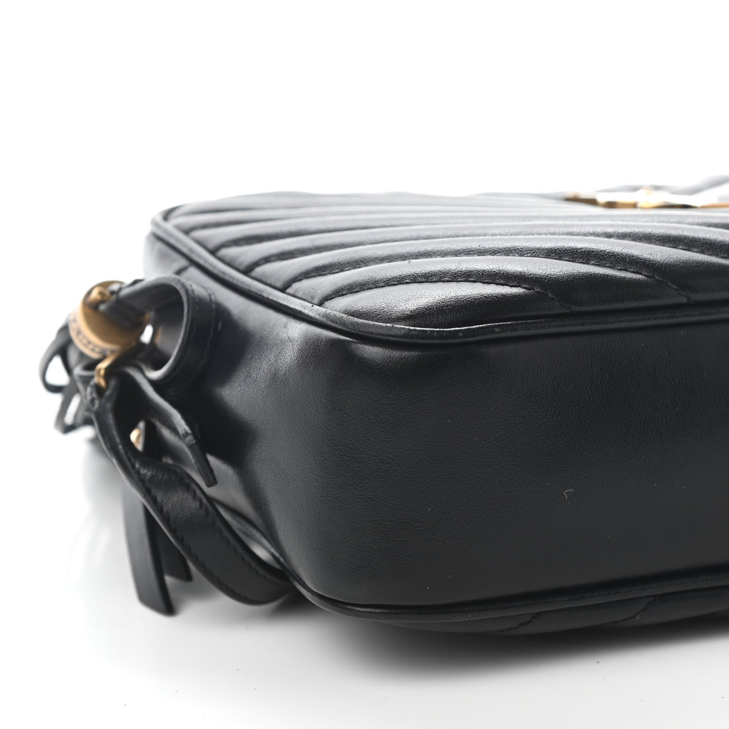 Saint Laurent Calfskin Matelasse Monogram Lou Camera Bag Black 8 of 9
