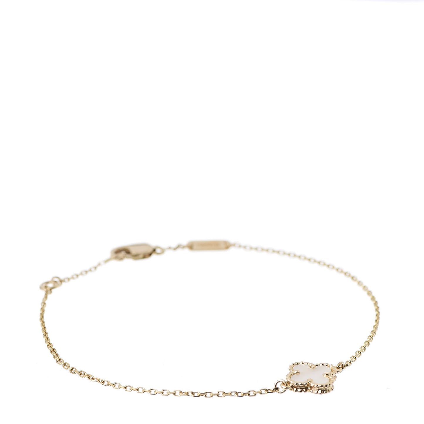 18K Yellow Gold Mother of Pearl Sweet Alhambra Bracelet