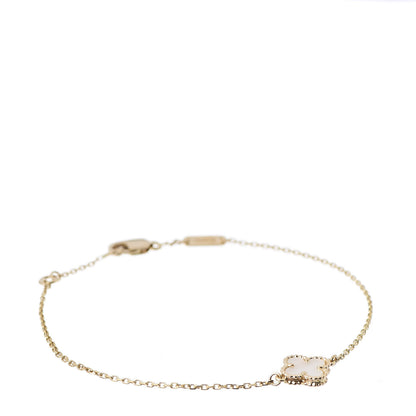 Van Cleef & Arpels 18K Yellow Gold Mother of Pearl Sweet Alhambra Bracelet 1 of 4