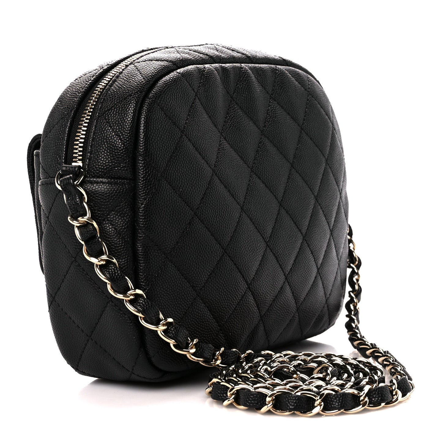 Caviar Quilted CC Day Camera Case Black