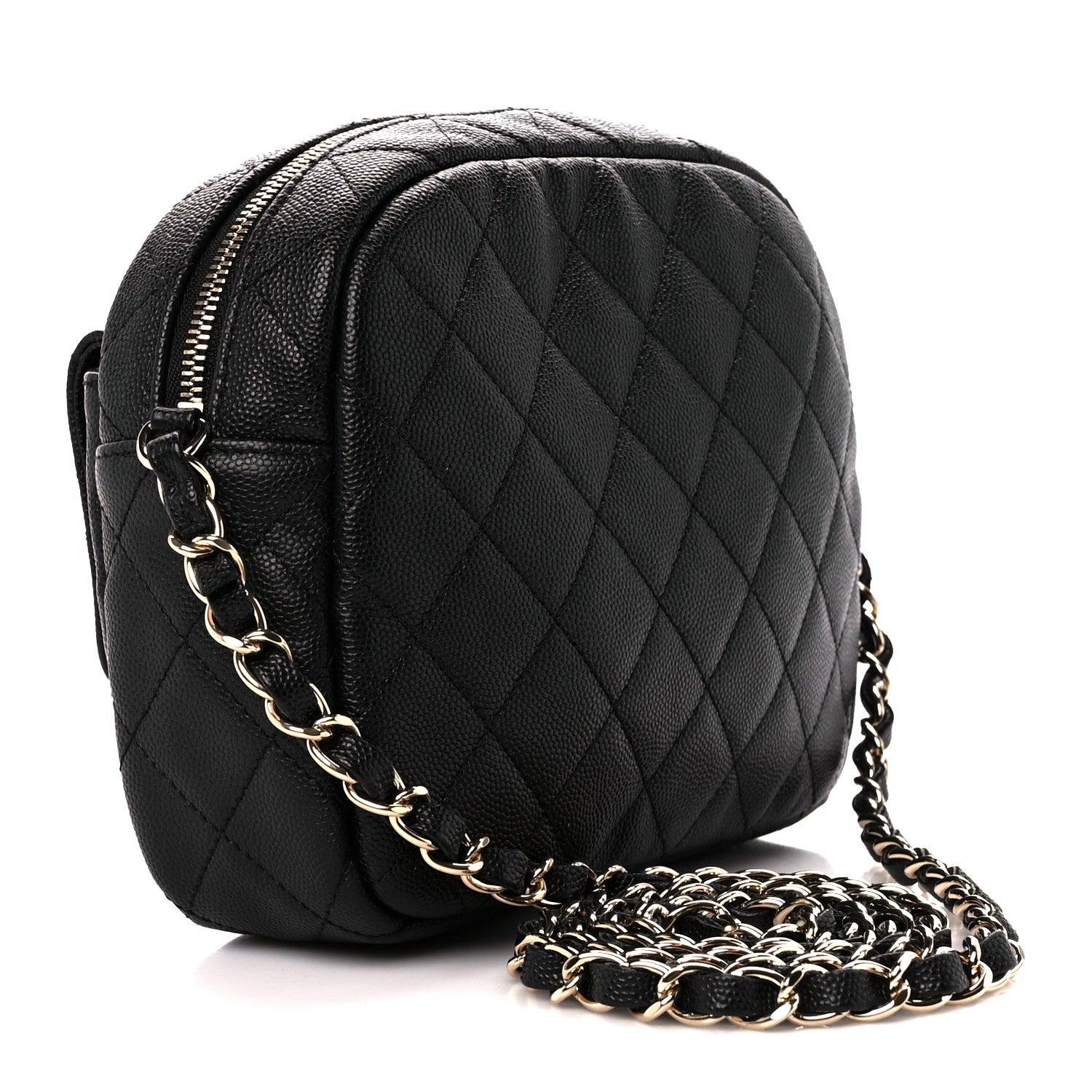 Chanel Caviar Quilted CC Day Camera Case Black 3 of 13