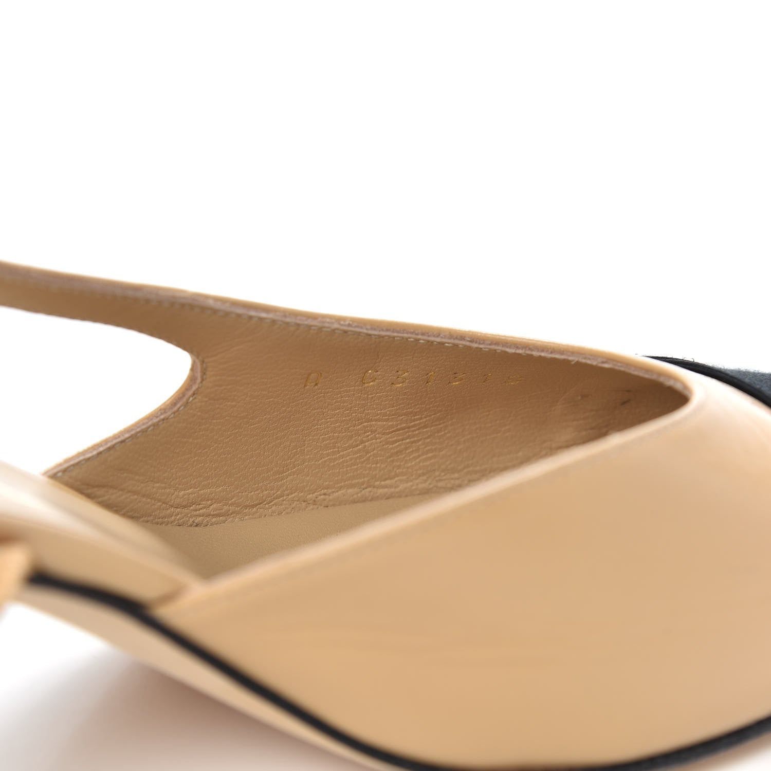 Chanel Goatskin Grosgrain Cap Toe CC Slingback Sandals 38 Beige Black 8 of 9