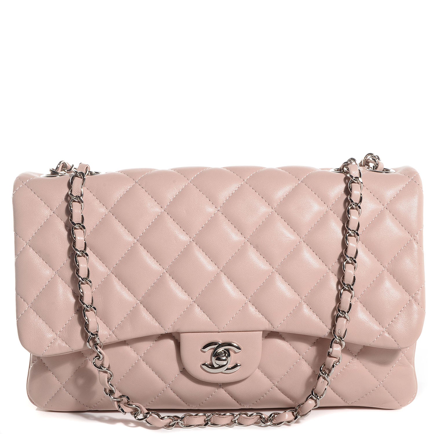 Chanel Lambskin Quilted 3 Jumbo Flap Light Pink 1 of 8