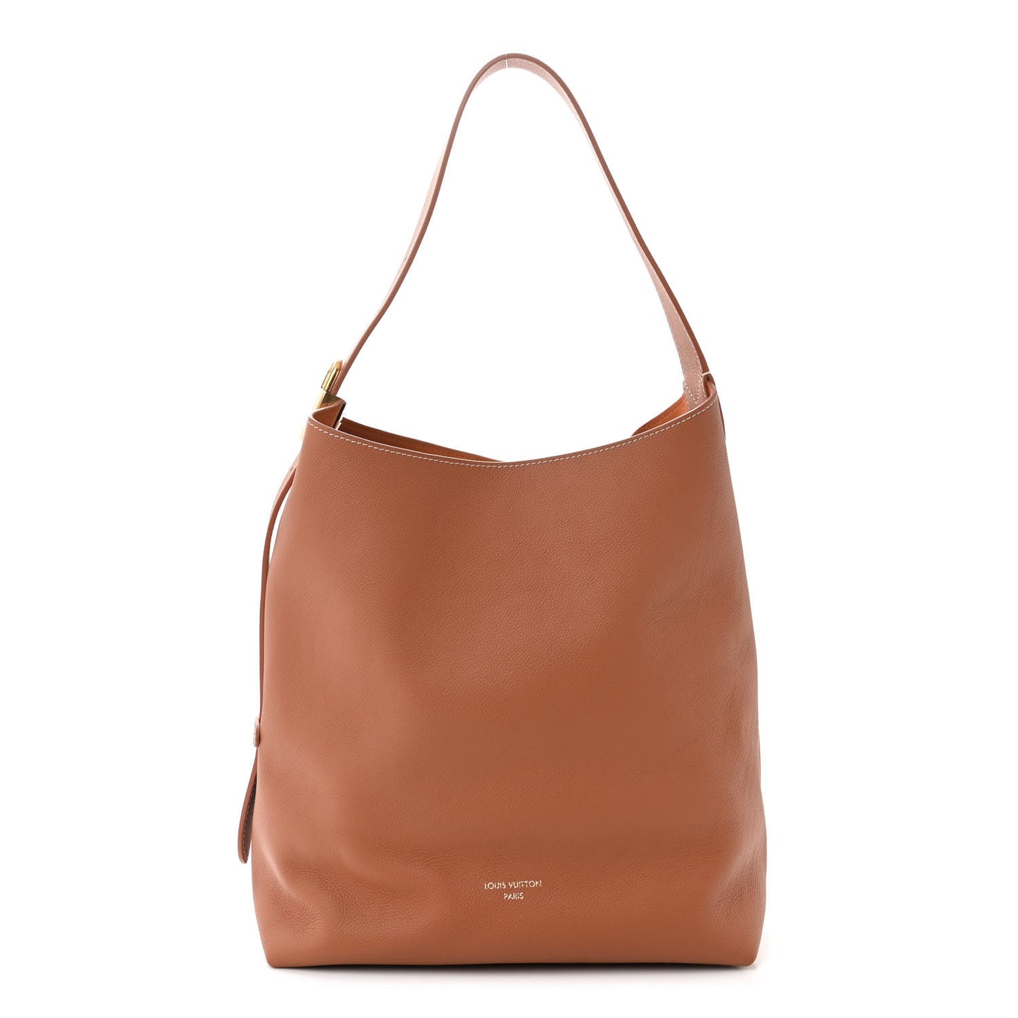 Grained Calfskin Low Key Hobo MM Cognac