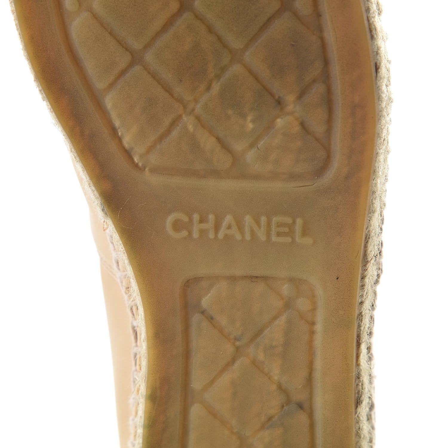 Chanel Lambskin CC Espadrilles 38 Beige Black 8 of 15