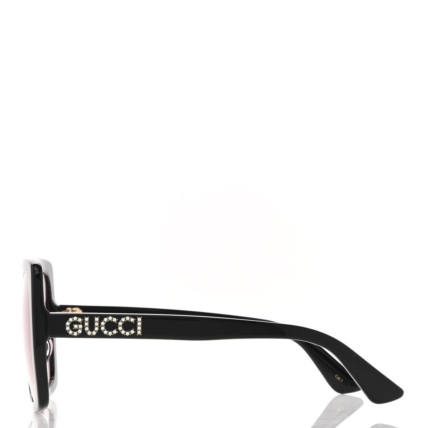 Crystal Square Frame GG Sunglasses GG0418S Black Pink