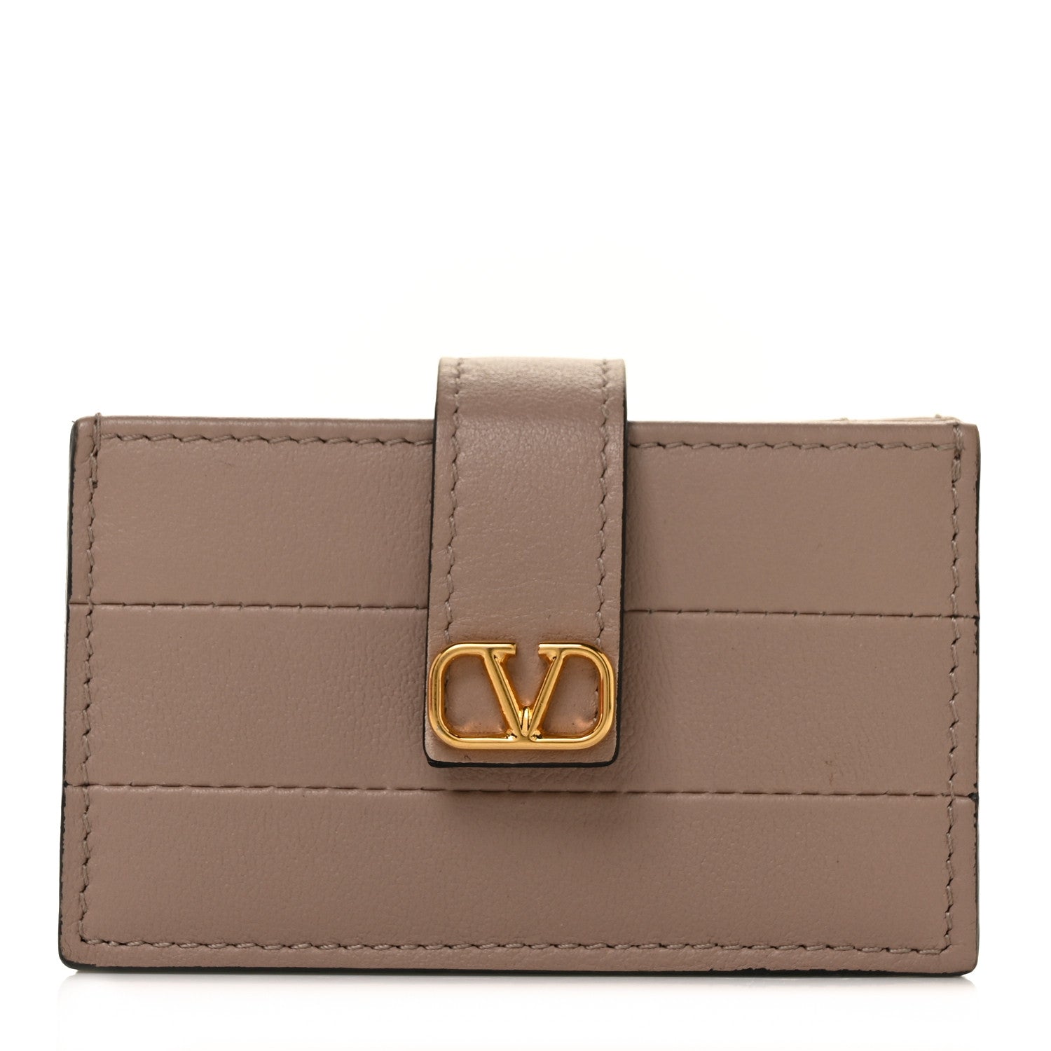 Valentino Garavani Calfskin Accordion Card Holder Rose Cannelle 1 of 8