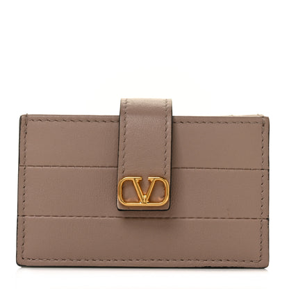Valentino Garavani Calfskin Accordion Card Holder Rose Cannelle 1 of 8