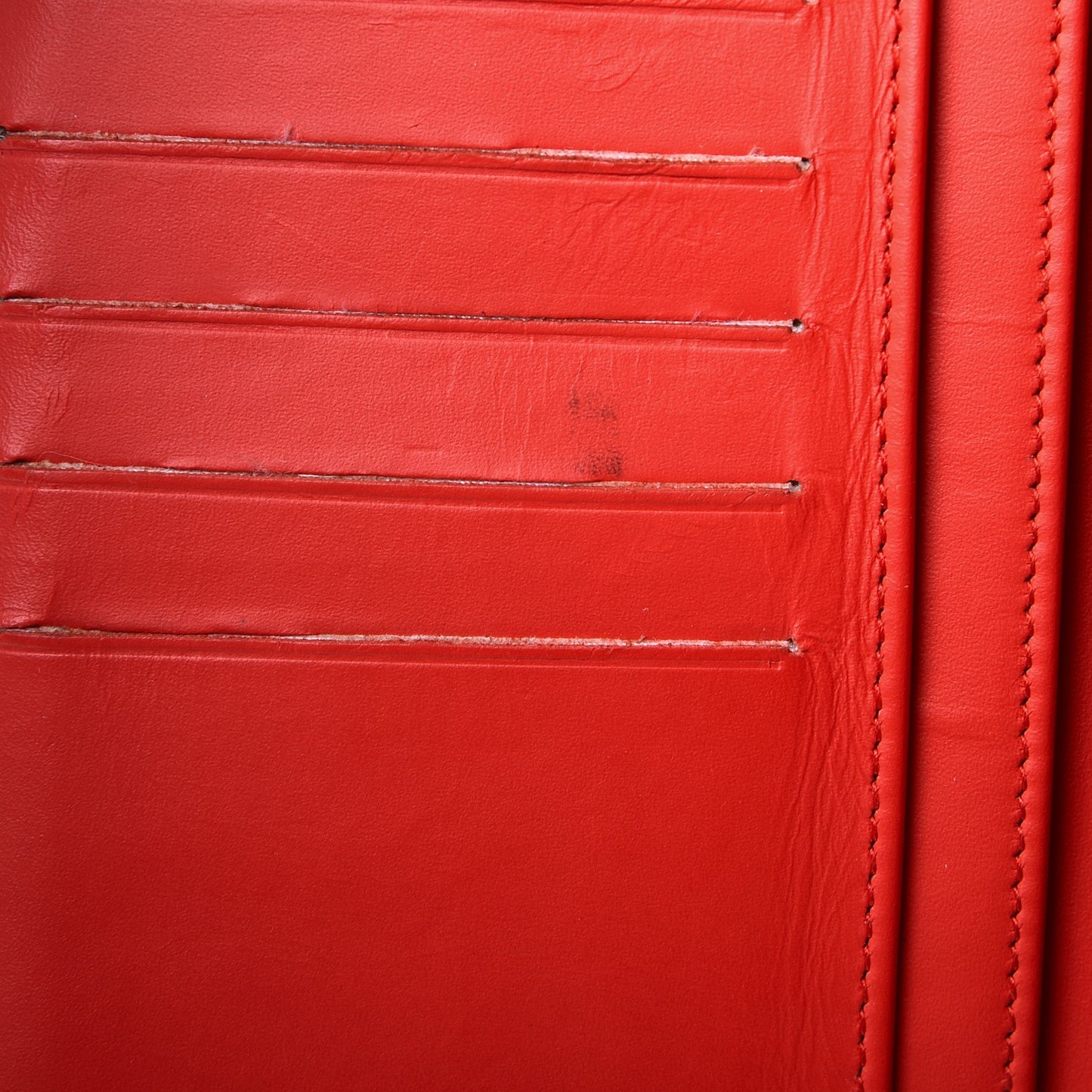 Patent Calfskin Quilted Yen Wallet Red