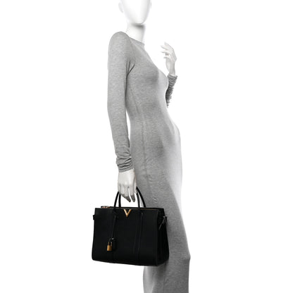 Louis Vuitton Monogram Cuir Plume Very Tote MM Black 3 of 10