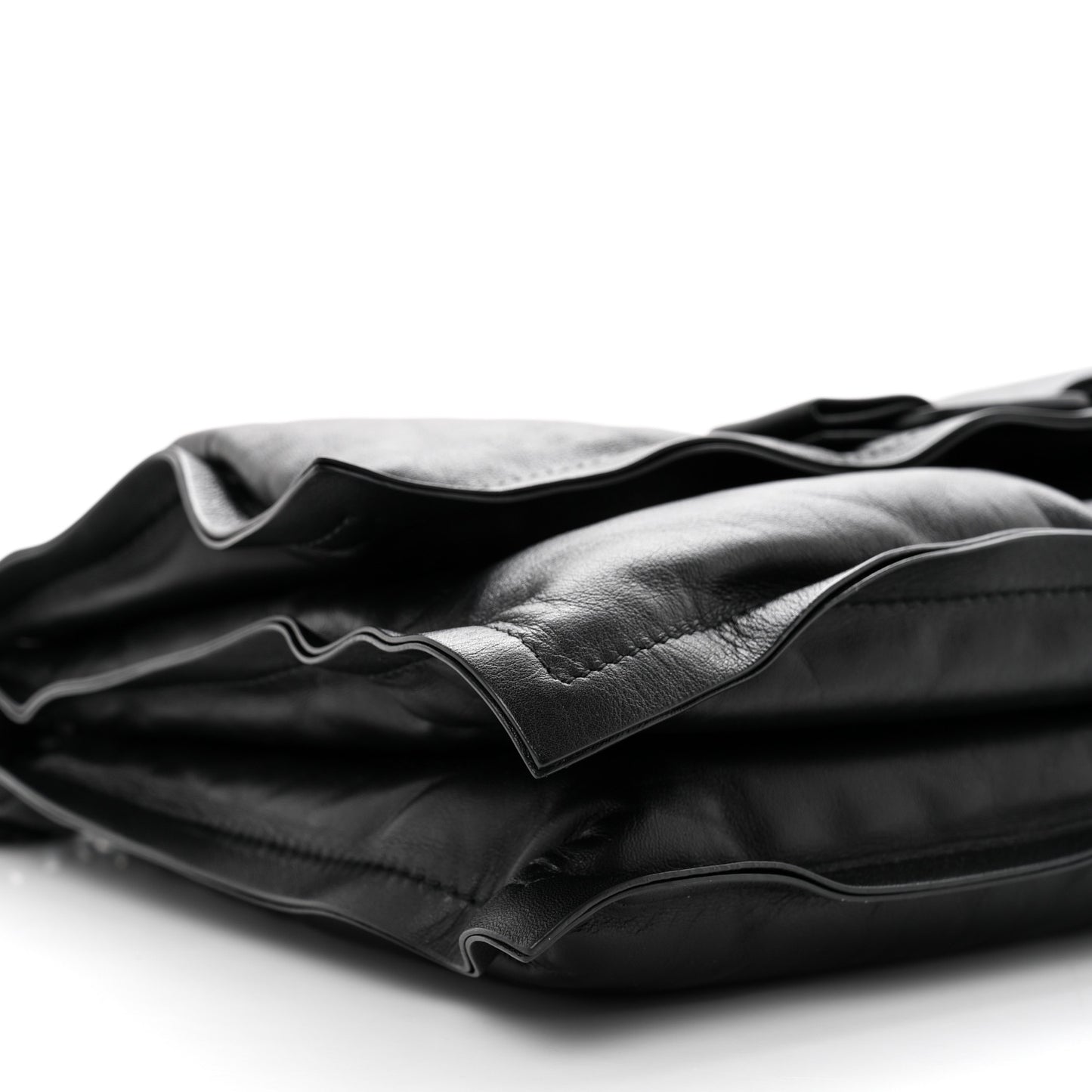 Calfskin Medium Viva Bow Shoulder Bag Black