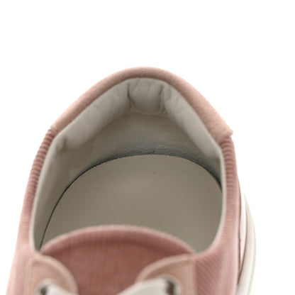 Hermes Fabric Ribbed Suede Goatskin Deep Sneakers 37 Beige Crin 13 of 13