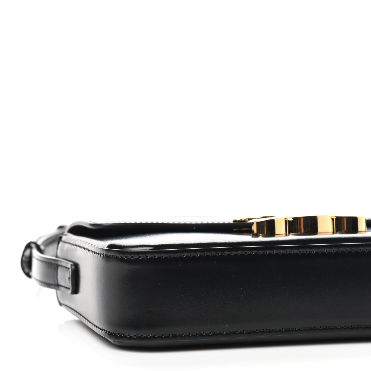 Celine Shiny Calfskin Triomphe Shoulder Bag Black 5 of 8