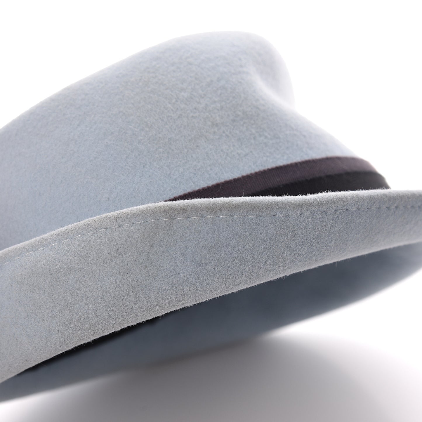 Rabbit Fur Felt CC Fedora Hat M Light Blue
