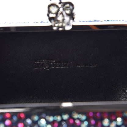 Alexander McQueen Silk Crystal Skull Box Clutch Multicolor 6 of 8