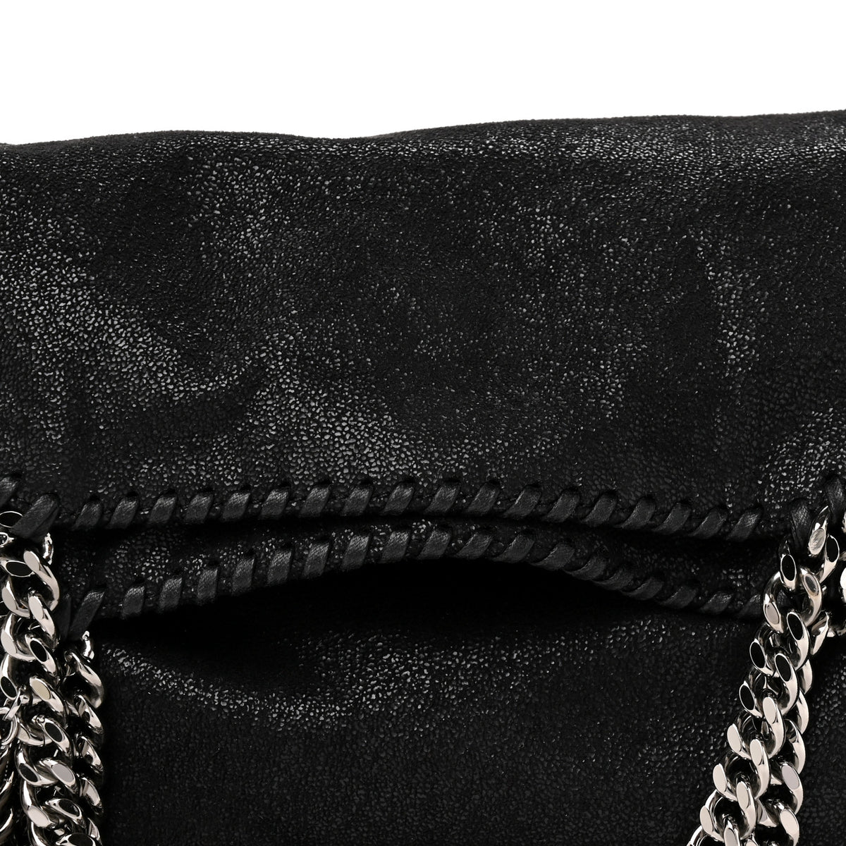Shaggy Deer Falabella Fold Over Tote Black