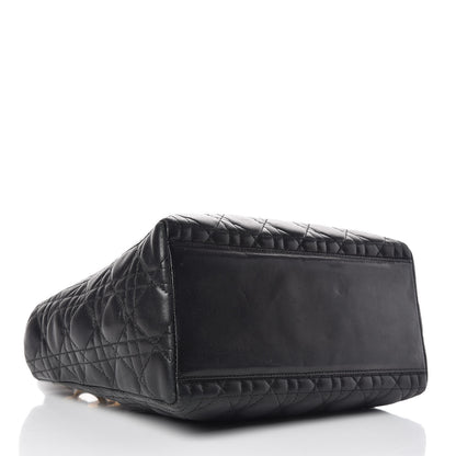 Christian Dior Lambskin Cannage Medium Lady Dior Black 4 of 16