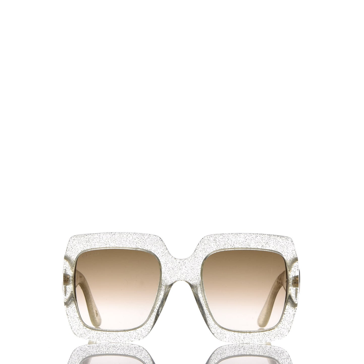Glitter Acetate Square Frame Sunglasses GG0053S Silver