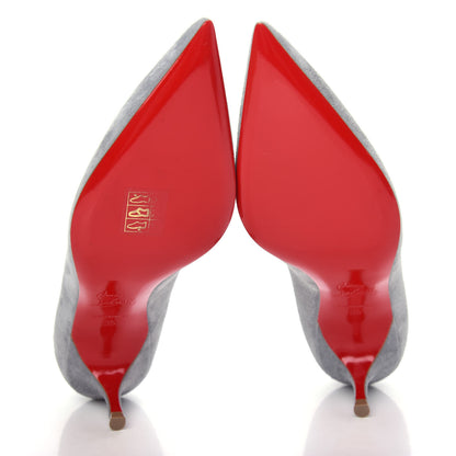 Christian Louboutin Veau Velours So Kate 55 Pumps 35 Light Blue 6 of 10