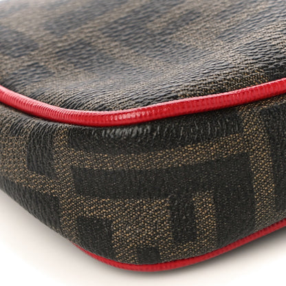 Fendi Spalmati Zucca Pochette Tobacco Red 9 of 10