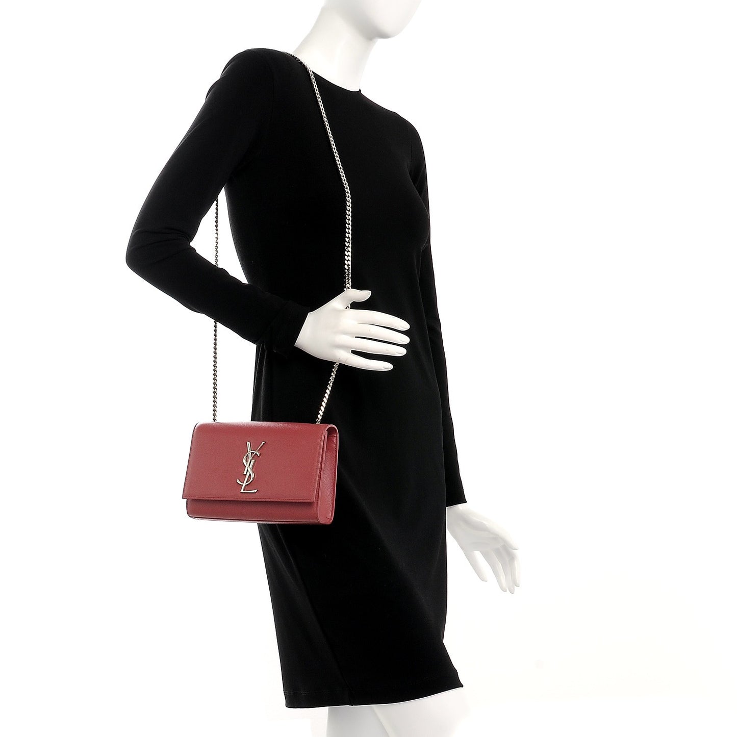 Grain De Poudre Small Classic Monogram Kate Satchel Mystic Rose