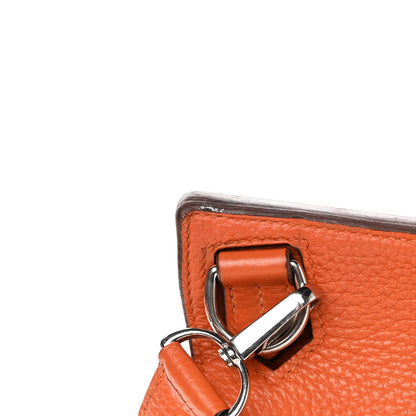 Hermes Taurillon Clemence Jypsiere 28 Orange 16 of 18