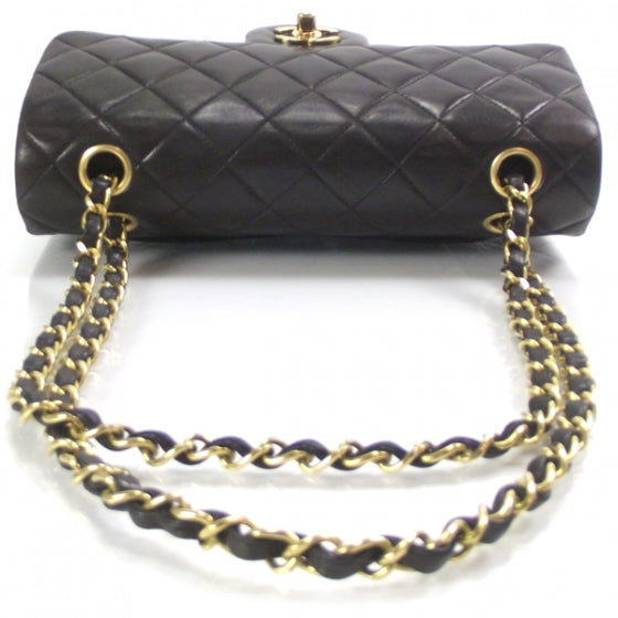 Chanel Lambskin Small Double Flap Dark Brown 5 of 14