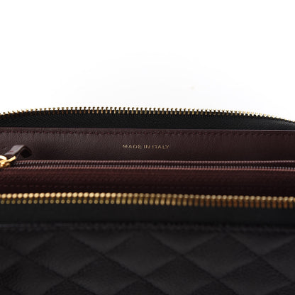 Chanel Caviar Quilted Large Gusset Zip Around Wallet Black 8 of 12