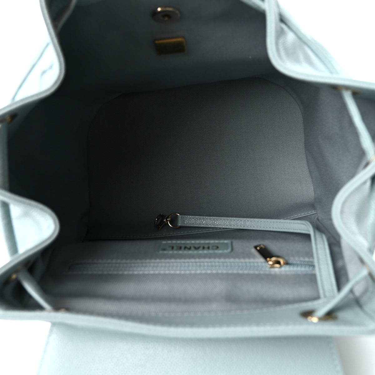 Caviar Quilted Business Affinity Backpack Light Blue