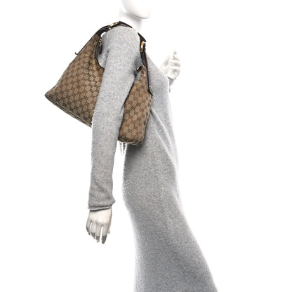 Gucci Monogram Medium Horsebit Chain Hobo Dark Brown 2 of 10