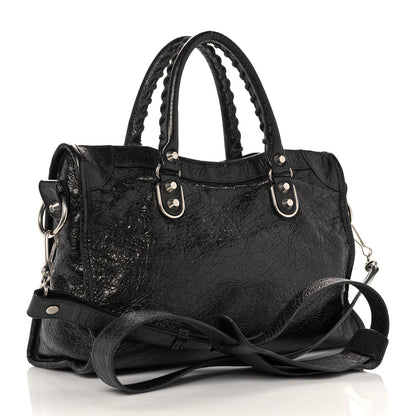 Balenciaga Agneau Silver Metallic Edge Hardware S City Black 3 of 9