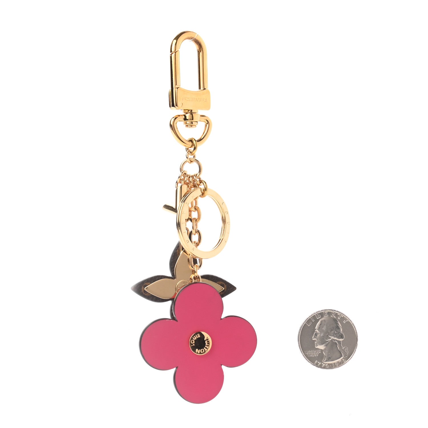 Louis Vuitton Monogram Blooming Flowers Bag Charm Key Holder Brown 2 of 3