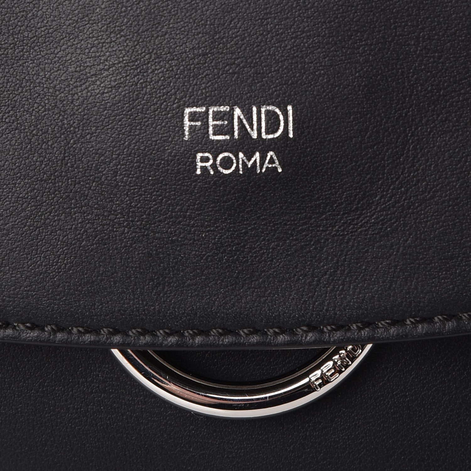 Fendi Vitello Century Opaco Mini Back to School Backpack Black 9 of 10
