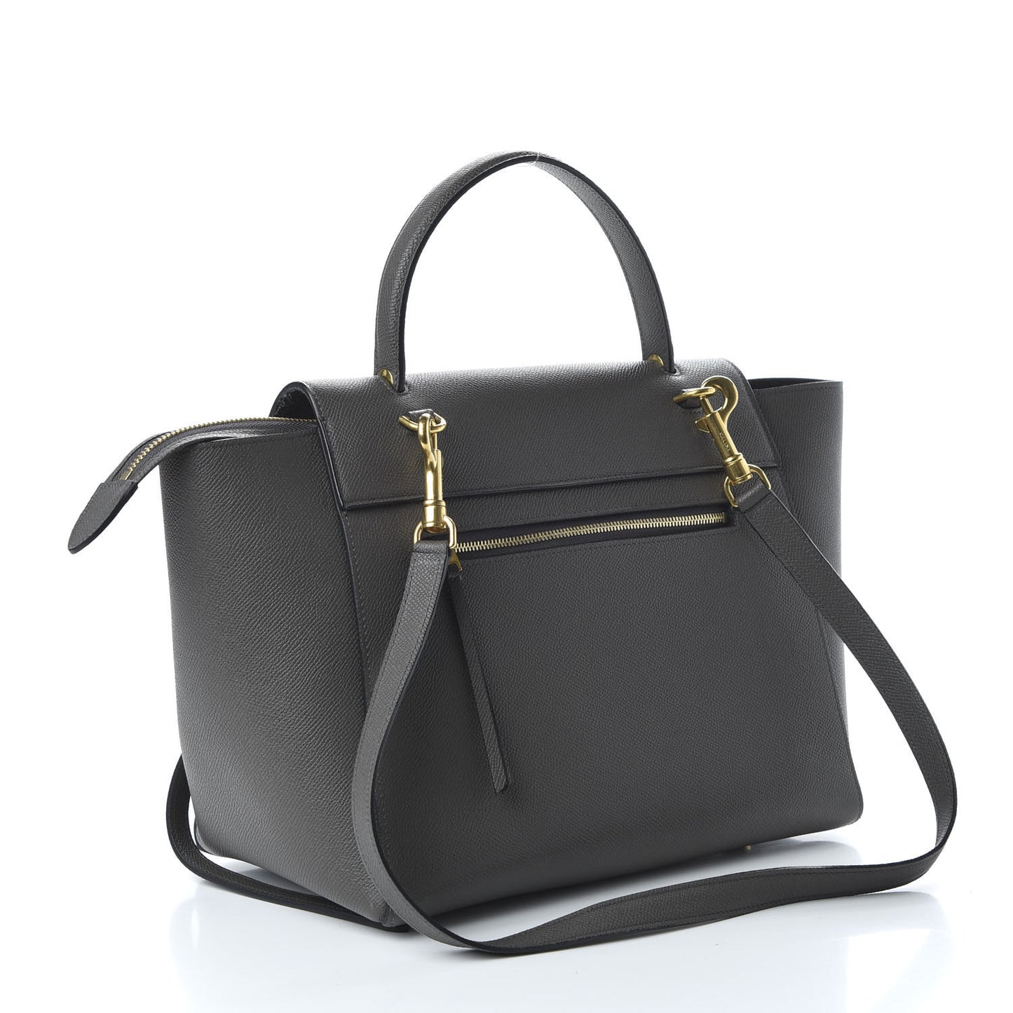 Grained Calfskin Mini Belt Bag Grey
