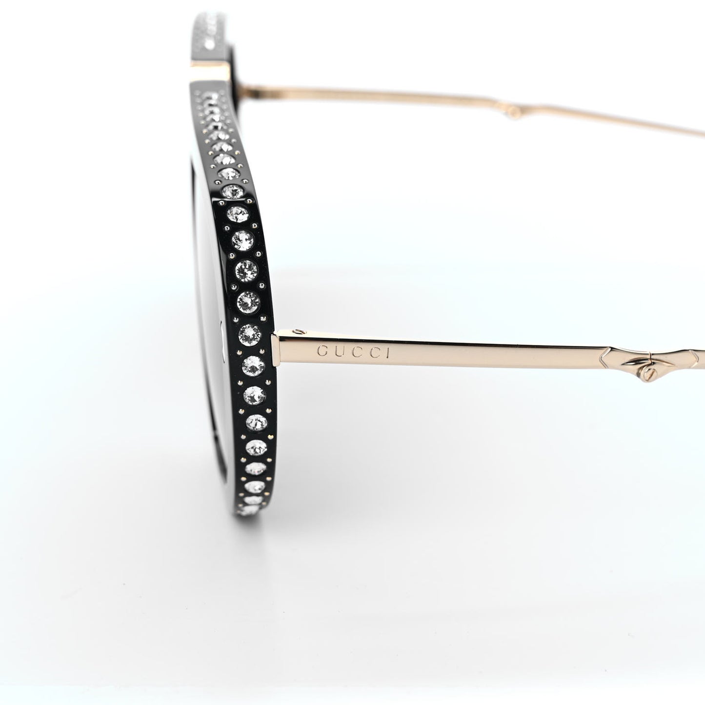 Acetate Crystal Foldable Aviator Sunglasses GG0307S Black