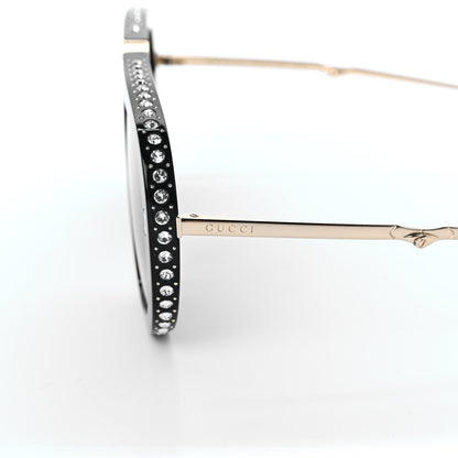 Gucci Acetate Crystal Foldable Aviator Sunglasses GG0307S Black 8 of 9