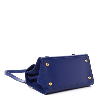 Saint Laurent Calfskin Canvas Small Muse Two Blue 5 of 13