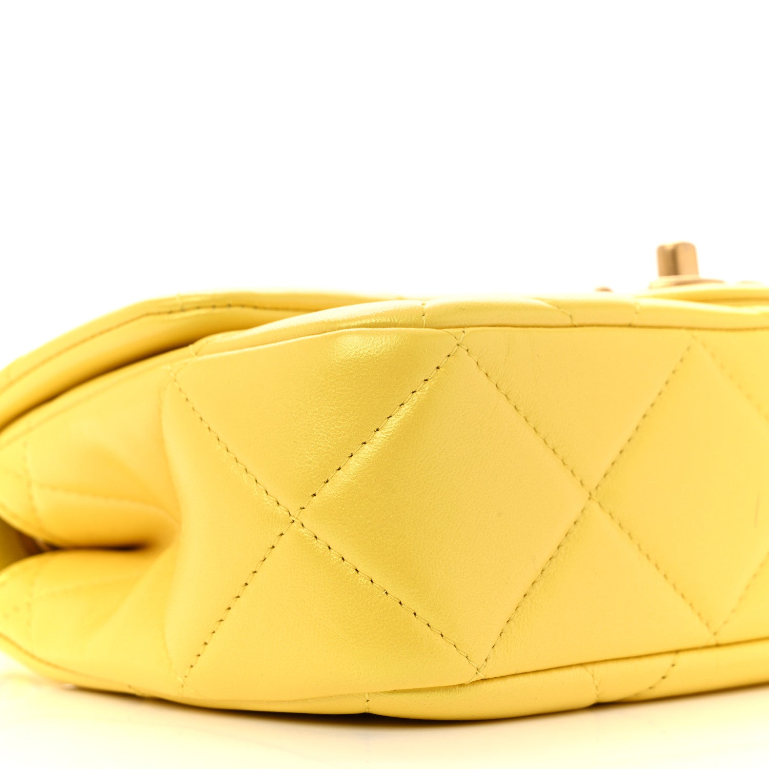 Chanel Pearly Lambskin Pearl Quilted Small Flap Yellow 1789933