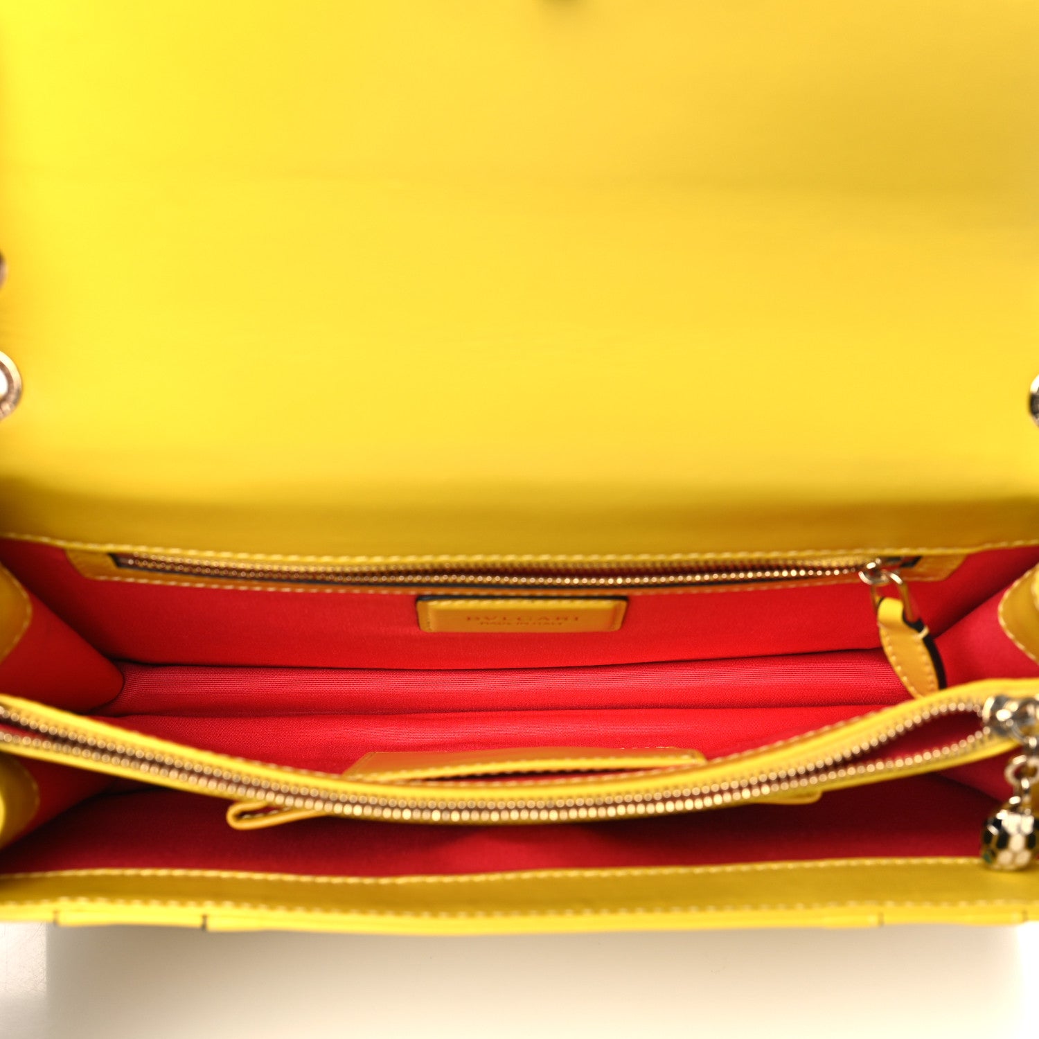 Bulgari Calfskin Serpenti Forever Shoulder Bag Yellow 5 of 9