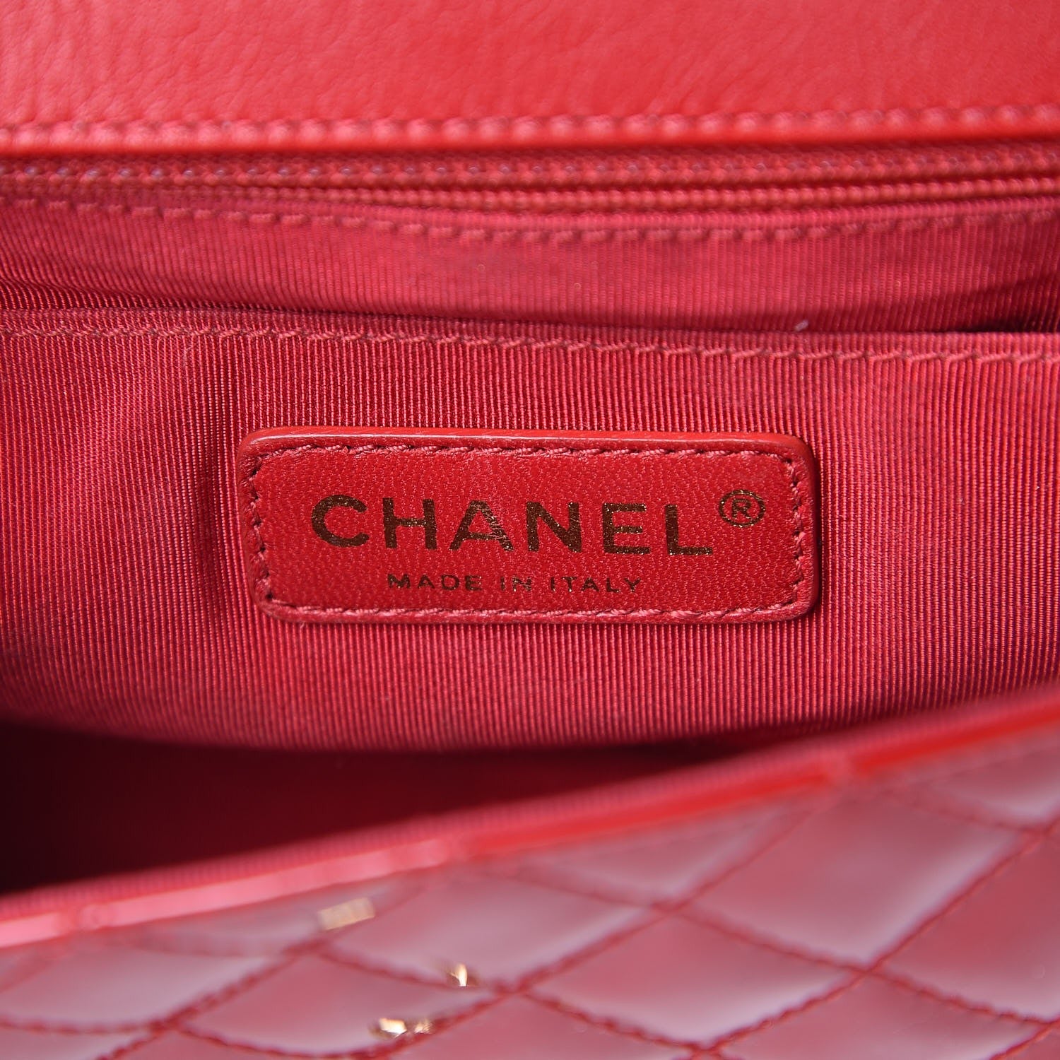 Chanel Patent Calfskin Quilted Valentine Charms Medium Single Flap Red 6 of 10