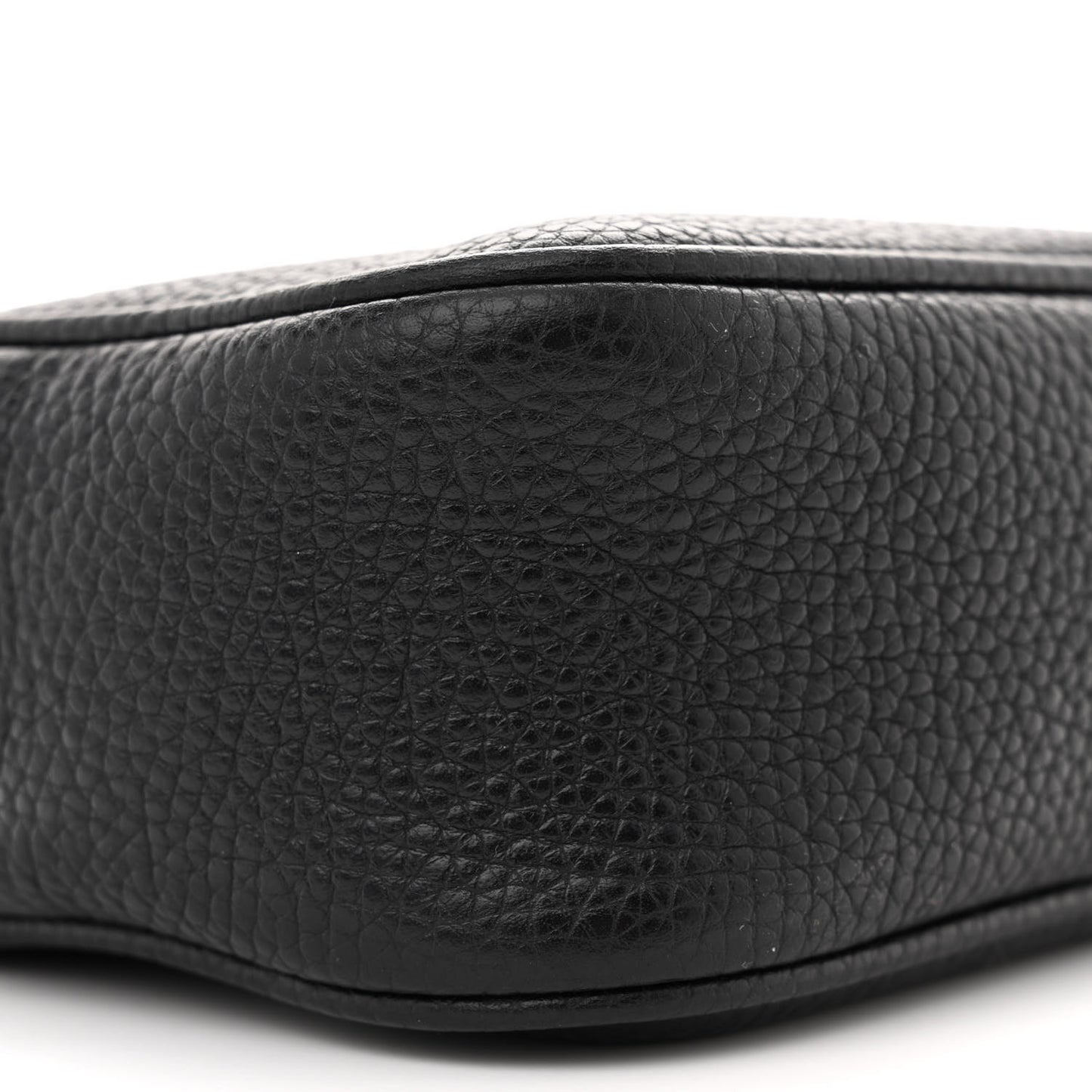 Pebbled Calfskin Mini Soho Disco Bag Black