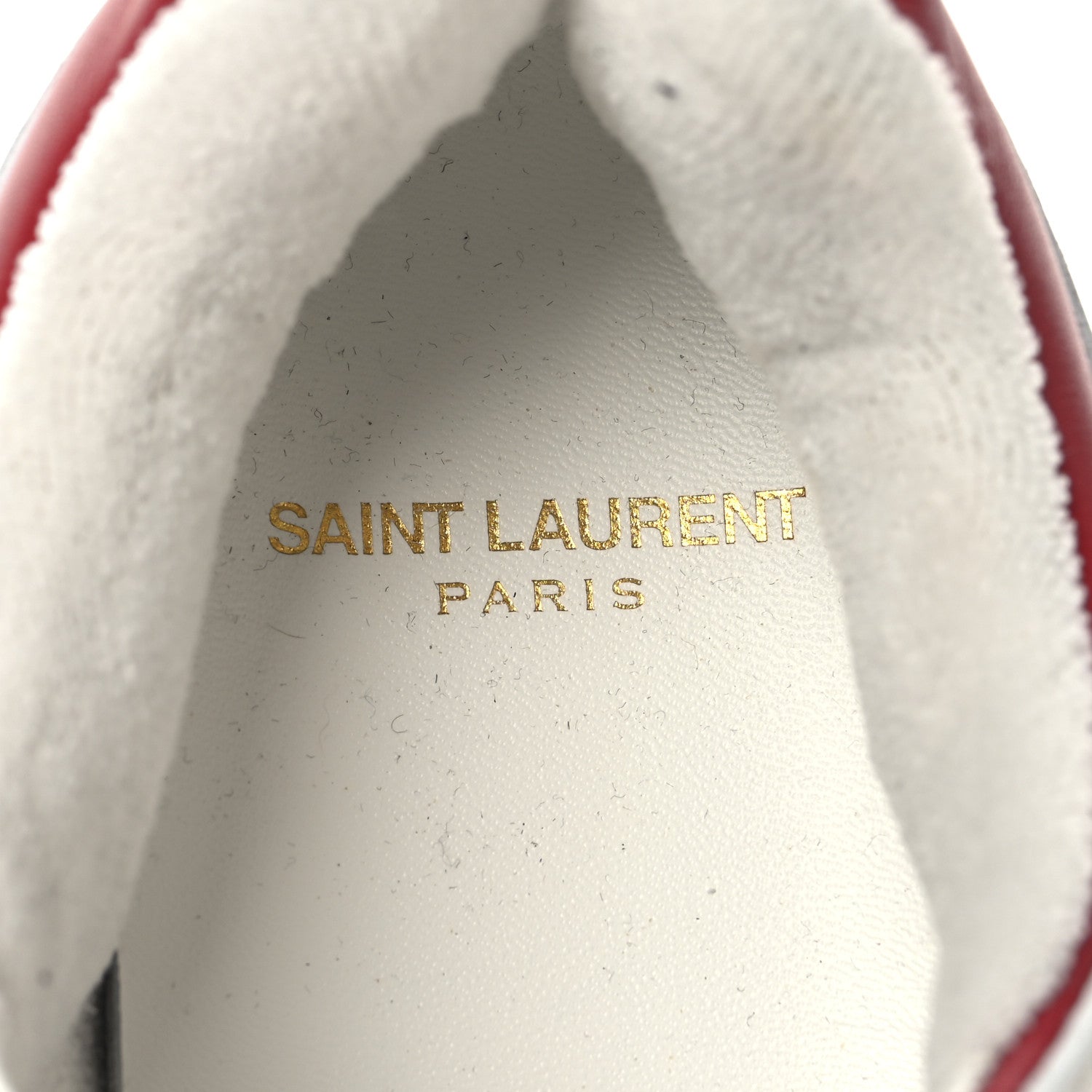Saint Laurent Calfskin Perforated Womens Sneakers 39 Red 9 of 9