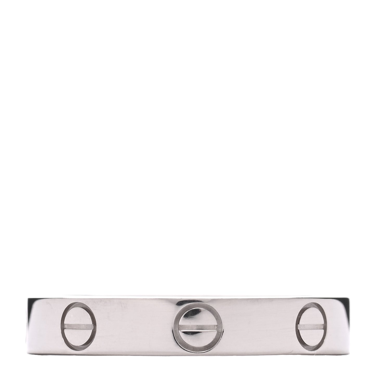 18K White Gold 3.5mm LOVE Wedding Band Ring 55 7.25
