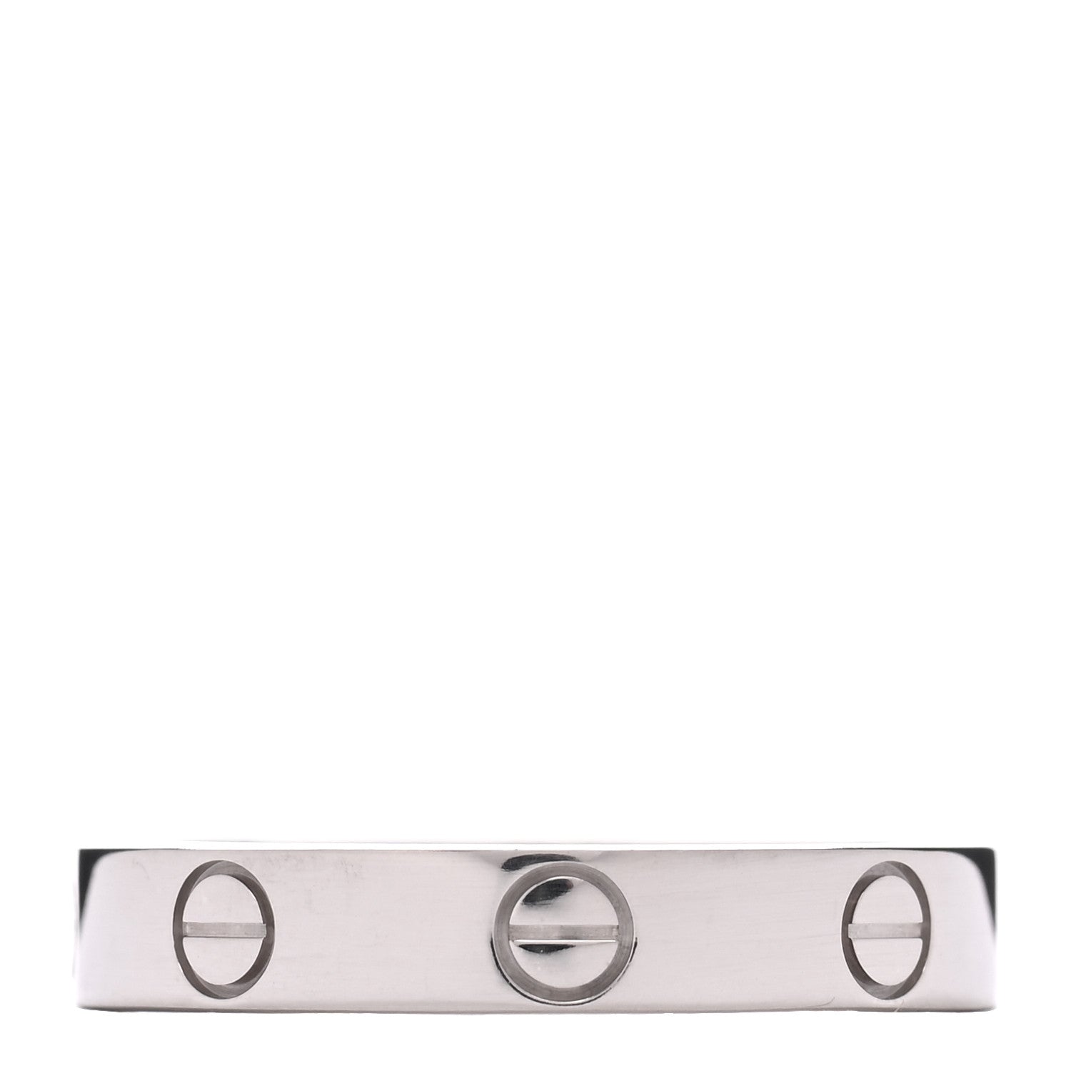 Cartier 18K White Gold 3.5mm LOVE Wedding Band Ring 55 7.25 1 of 5