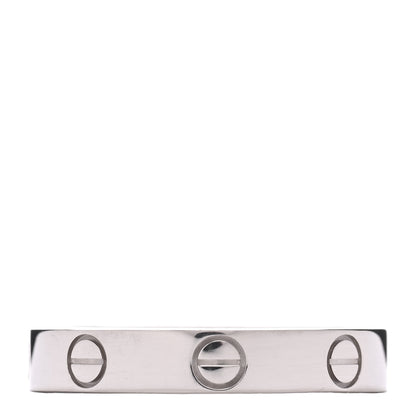 Cartier 18K White Gold 3.5mm LOVE Wedding Band Ring 55 7.25 1 of 5